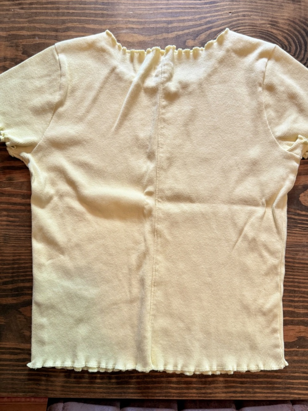 Pilcro by Anthropologie Ribbed Lemon Yellow Tee